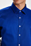 Slim Fit Long Sleeve Premium Series Cotton Lycra Cobalt Blue Men's Shirt - 4