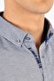 Men's Slim Fit Slim Cut Long Sleeve Cotton Oxford Texture Easy-Iron Gray Button-Down Collar Shirt - 4
