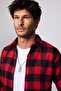Men's Slim Fit Slim Fit Long Sleeve Checked Winter Lumberjack Shirt - 2