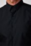 Slim Fit Long Sleeve Cotton Easy-Iron Men's Black Shirt - 4