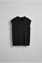 Men's Oversize V-Neck Knitwear Sweater Black