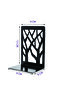 Tree Patterned Black Stainless Metal Book Support, Home and Office Decorative Accessory-Book Holder Set of 2 - 3