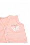Baby Girl Butterfly Embroidered Buttoned Seasonal Combed Cotton Vest - 8