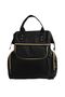 Baby Care Bag Luxury Mother Baby Care Backpack Black Gold Zipper - 4