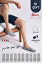 10 Pairs Unisex Cotton Plain Pattern Anti-Sweat Ballerina Socks
