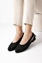 Women's Black Open Back Bowknot Knitwear Ballerina 1cm Byndmtf03 - 4