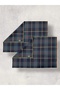 Home 35X50 cm Navy Blue Green Plaid 2-Piece American Service New Year's Invitation New Year - 2