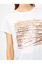 Standard Fit Crew Neck T-Shirt with Sequin Detail - 5