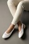 Women's White Open Back Bow Knitwear Ballerina 1cm Byndmtf03 - 4