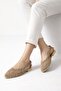 Women's Mink Open-Back Bowknot Knitwear Ballerina Shoes 1cm Byndmtf03 - 4