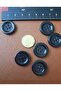 2 cm Black Polyester Button - 1 Pack of 10 Pieces - 2