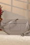 Light Gray Color Genuine Leather Bag - with Shoulder Strap and Sport 40436 - 5