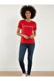 Women's Chest Embroidered Logo Regular Fit T-Shirt - 4