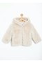 Water and Windproof K Hooded Girl's Coat with Fleece Inside and Outside, Ages 2-6, 50411