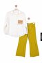 Wide Leg Belted Half Zipper Girl's Trousers 8-14 Years 55706 - 5