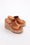 D25Yt-1475 Women's Leather Heeled Slippers - 2