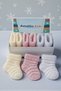 3-Piece Newborn Baby Girl Reverse Towel Socks - 3