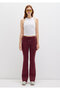 Flared Leg Claret Red Interlock Sweatpants 1011077-70394 - 3