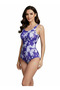 Large Size Shaping / Sculpting Patterned Quick-Drying Swimsuit with Breast Pads, Sizes 44-46-48-50-52-54-56-58-60 - 2