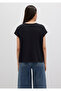 V-Neck Black Basic T-Shirt Regular Fit / Regular Fit1612380-900 - 4