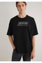 Printed Black T-Shirt Oversize / Wide Cut0611827-900
