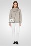 Women Long Sleeve Brand Logo Hoodie, Grey - 2