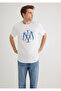 White Slim Fit Seal Logo Printed T-Shirt -065109-620 - 2