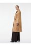 Long Sleeve Buttoned Double Breasted Long Cashmere Coat with Pockets - 2