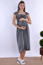 Breastfeeding Featured Cotton Maternity Set 4 Pieces Effortt - Smoked - 5