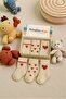 3-Piece Boxed Newborn Heart Patterned Towel Socks