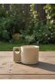 Rectangular Stoneware Mug with Handle