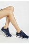Women's Navy Blue White Sports Shoes Comfortable Lightweight Flexible Non-Slip Sole Walking Shoes - 2