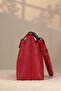 Red Color Genuine Leather Bag - 40312 , Handbag , Shoulder Strap , 3 compartments - 4