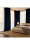 Navy Blue Color Velvet Msi Curtain Panel – 1/3 Closely Pleated Li (V-24) (Fon Bağı Gift) - 3