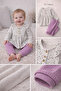Floral Patterned Tights Double Set 6-9-12-18 Months -1-2 Years Old - 2
