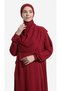 Namaz Dress 100% Cotton One Piece Burgundy - 3