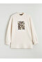 Crew Neck Oversize Women's Sweatshirt Tunic - 6