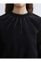 Sparkling Choices from Shining Store Women's Sweatshirt with Zero Roba Collar Stone - 4