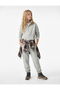 Long Sleeve Semi-Zip Oversized Sweatshirt with Pockets - 2