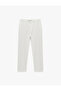Regular Fit Pocketed Waist-Tie Fabric Trousers - 3