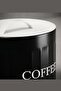 3-Piece Metal Storage Box with Metal Lid Tea Coffee Sugar Jar Storage Container Black/White - 8