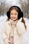 Plush Foldable Black Children's Furry Headphones Extra Protection Against Cold Klk01 - 4