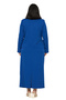Plus Size Skirt Jacket Cobalt Blue Set - 3