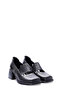Genuine Leather Women's Thick Heeled Shoes 217Za758-02 - 5