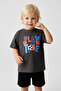 Boy's Play Time Printed Brown T-Shirt - 2-3 Years 8-9 Years