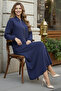 Zipper Jacket Dress Suit Indigo 4807 - 3