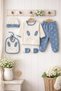 5 Piece Cotton Newborn Baby Boy Hospital Discharge Bodysuit Set (Boxed) 0-3 Months - 2