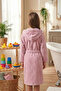 100% Cotton Hooded Young Children's Bathrobe, Pack of Belt Unisex - 5