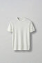 Men's Regular Fit Crew Neck Stretchy Knitwear T-Shirt Ecru
