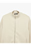 Fleece-Lined Long Sleeve Pocket Detailed Basic Zippered Cardigan - 5